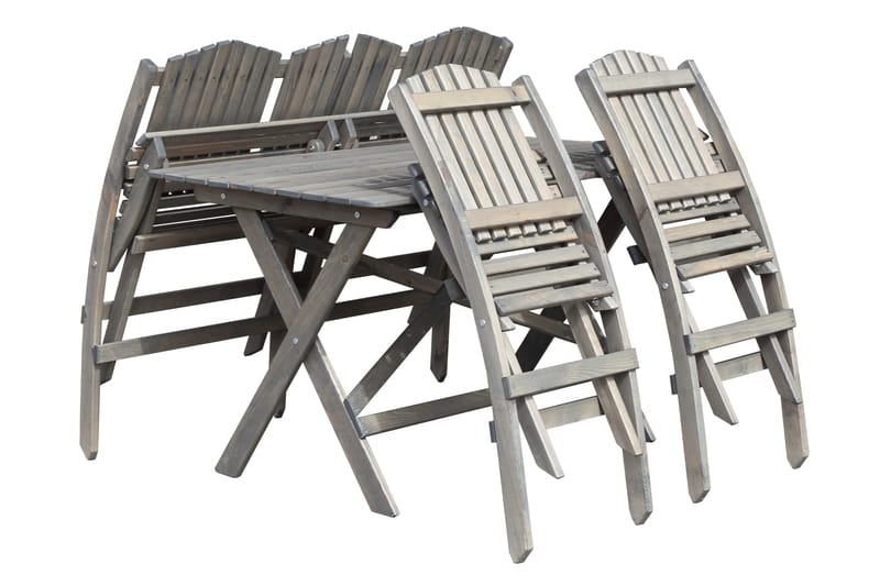 Delpino Sofagruppe - Grå - Havemøbler - Udendørsgruppe - Havesæt