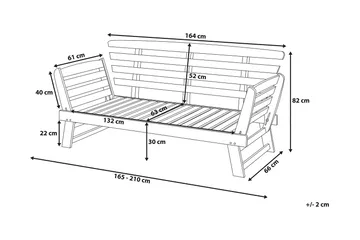 Digloria Havesofa - Træ / natur - Havemøbler - Balkon - Balkonmøbler - Altanbænke