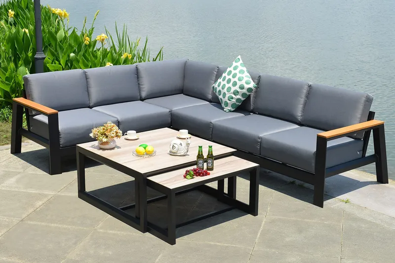 Felino Sofagruppe med Hjørnesofa Sort, undefined