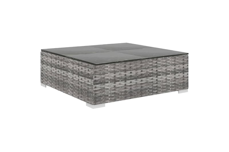 Haveloungesæt 5 dele med hynder polyrattan grå - Grå - Havemøbler - Loungemøbler - Loungesofaer