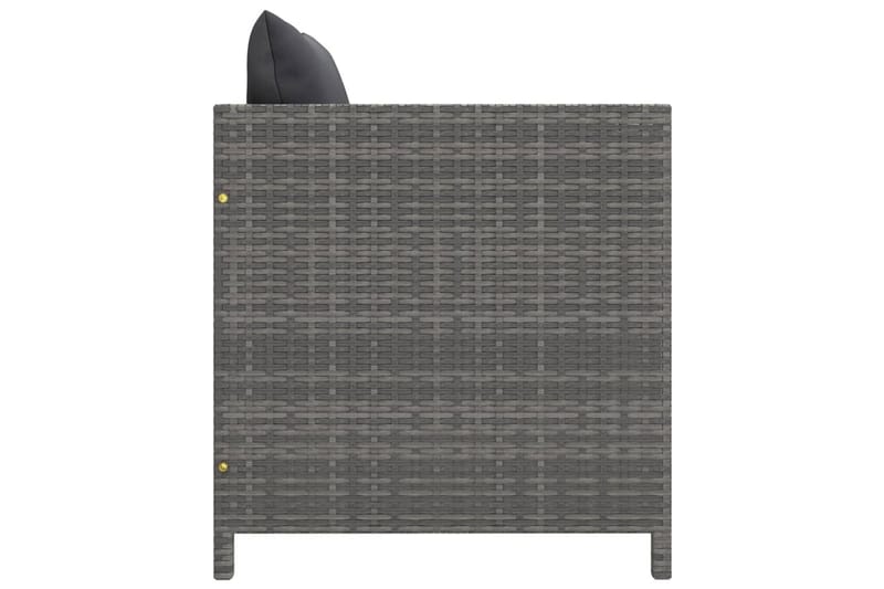 havesofa med hynder polyrattan grå - Grå - Loungesofaer - Havesofaer & bænke