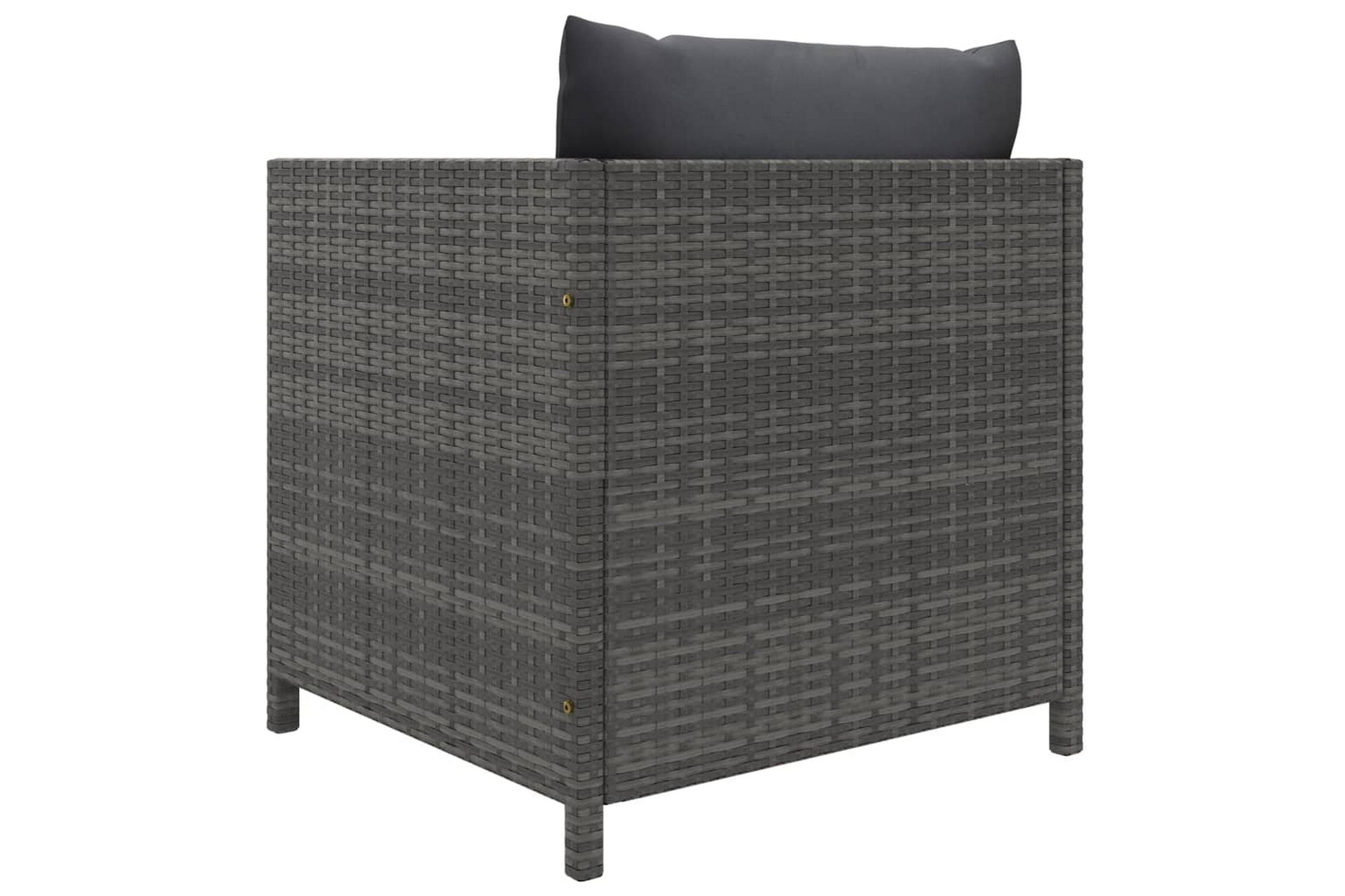 havesofa med hynder polyrattan grå - Grå - Havemøbler - Loungemøbler - Loungesofaer