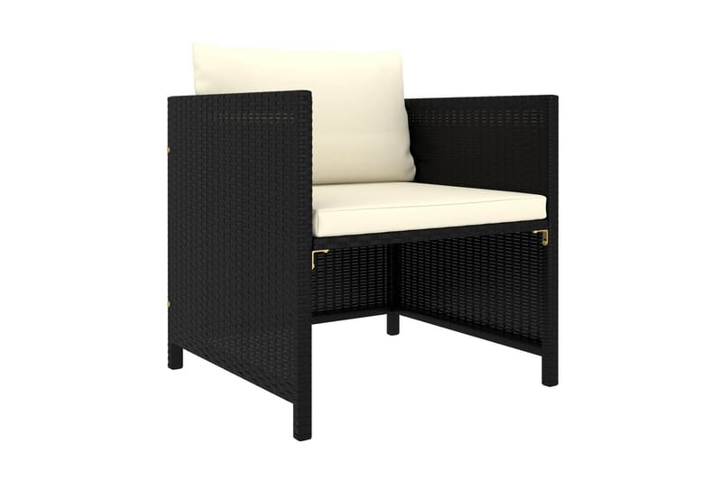 havesofa med hynder polyrattan sort - Sort - Havemøbler - Loungemøbler - Loungesofaer