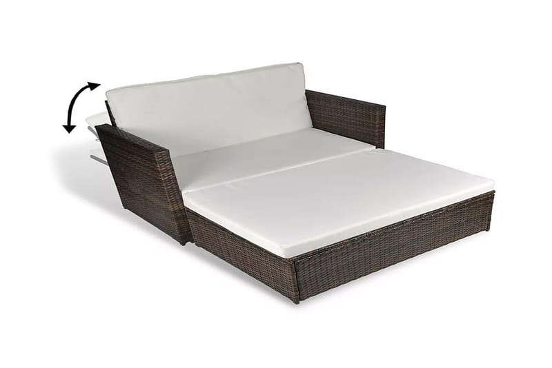 Havesofa Polyrattan Brun - Brun - Havemøbler - Loungemøbler - Loungesofaer
