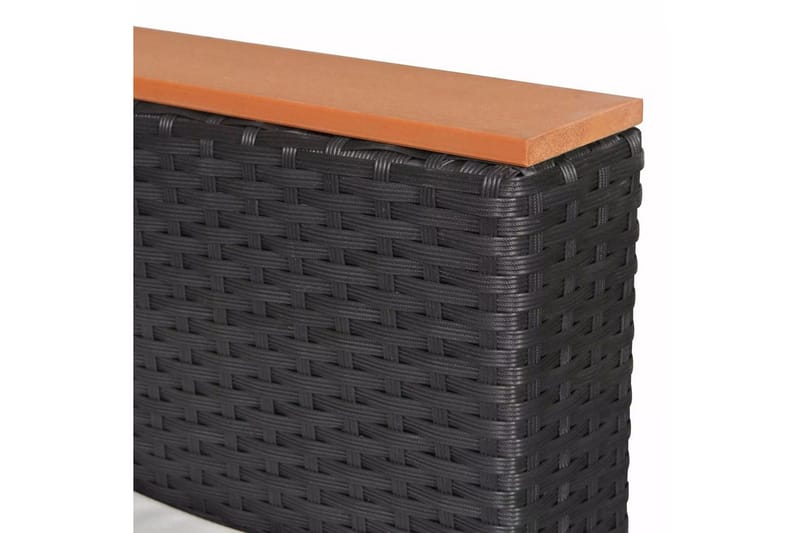 Havesofa Polyrattan Sort - Sort - Havemøbler - Loungemøbler - Loungesofaer