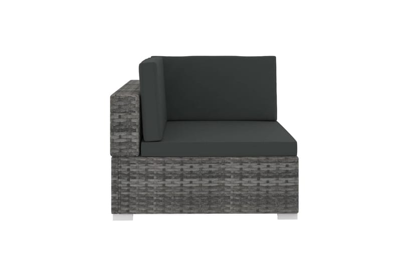 havesofasæt 4 dele med hynder polyrattan grå - Grå - Havemøbler - Loungemøbler - Loungesofaer