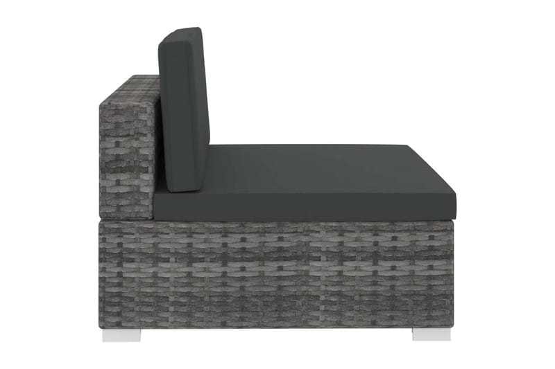havesofasæt 4 dele med hynder polyrattan grå - Grå - Havemøbler - Loungemøbler - Loungesofaer