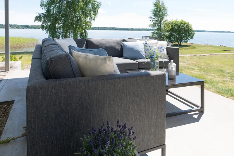 Hillerstorp Adelshamn hjørnesofa til udendørsbrug - Grå - Havemøbler - Loungemøbler - Sofagrupper udendørs