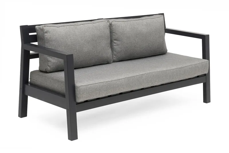 Hillerstorp Stoltö Lounge havesofa, Grå|Sort