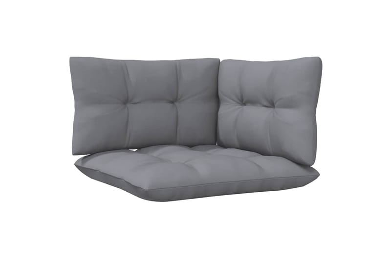 hjørnedel til havesofa med grå hynder massivt fyrretræ - Brun - Havemøbler - Loungemøbler - Loungesofaer