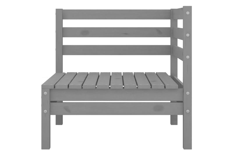 hjørnedele til havesofa 2 stk. massivt fyrretræ grå - Grå - Havemøbler - Loungemøbler - Loungesofaer