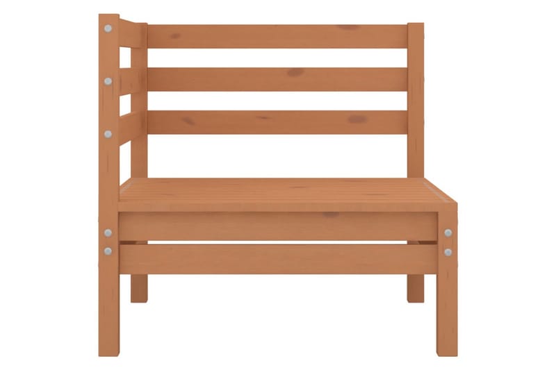 hjørnedele til havesofa 2 stk. massivt fyrretræ gyldenbrun - Brun - Havemøbler - Loungemøbler - Loungesofaer