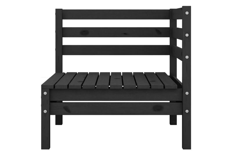 hjørnedele til havesofa 2 stk. massivt fyrretræ sort - Sort - Havemøbler - Loungemøbler - Loungesofaer
