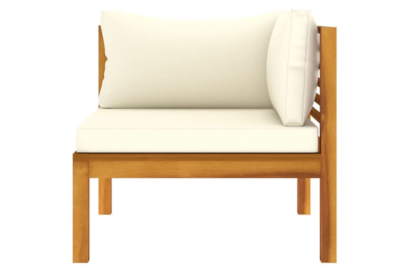 hjørnedele til sofa 2 stk. hynder massivt akacietræ - Brun - Loungesofaer - Havesofaer & bænke