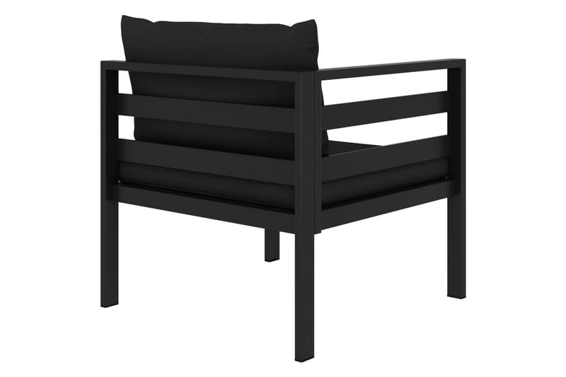 Hjørnesæde Til Sofa 1 Stk. med Hynder Aluminium Antracitgrå - Grå - Havemøbler - Loungemøbler - Loungesofaer
