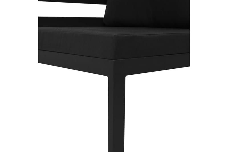 Hjørnesæde Til Sofa 1 Stk. med Hynder Aluminium Antracitgrå - Grå - Havemøbler - Loungemøbler - Loungesofaer