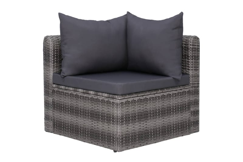 Hjørnesofaer Til Haven 2 Stk. Grå Polyrattan - Grå - Havemøbler - Loungemøbler - Loungesofaer
