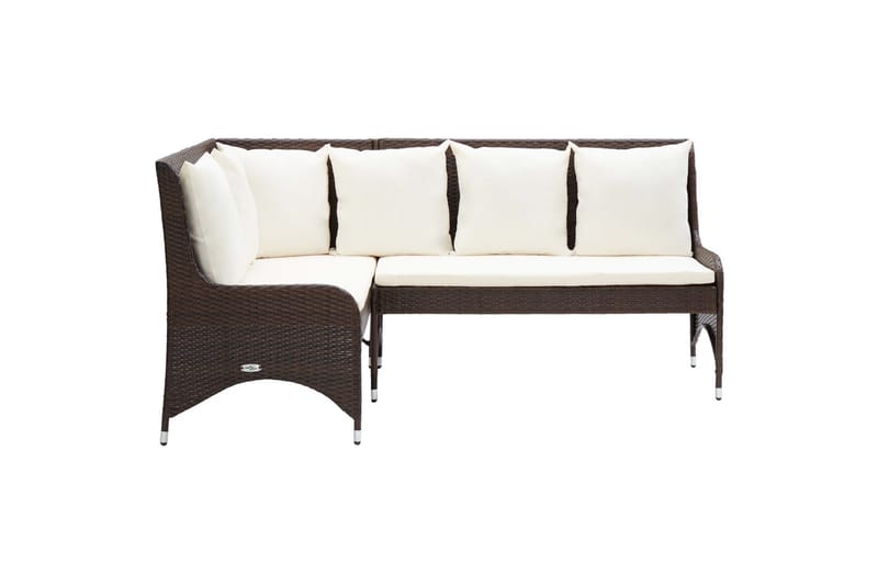 hjørnesofaer til haven 2 stk. polyrattan brun - Brun - Havemøbler - Loungemøbler - Loungesofaer