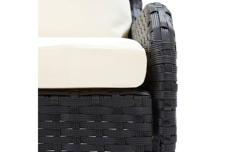 hjørnesofaer til haven 2 stk. polyrattan sort - Sort - Loungesofaer - Havesofaer & bænke