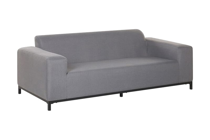 Hughen 3-Pers. Sofa - Grå/Sort - Loungesofaer - Havesofaer & bænke