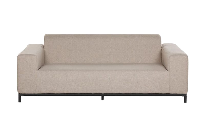 Hughen 3-Pers. Sofa - Beige/Sort - Havemøbler - Loungemøbler - Loungesofaer