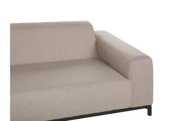Hughen 3-Pers. Sofa - Beige/Sort - Havemøbler - Loungemøbler - Loungesofaer