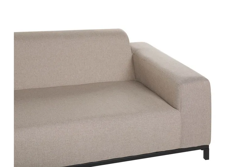 Hughen 3-Pers. Sofa - Beige/Sort - Havemøbler - Loungemøbler - Loungesofaer