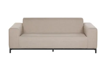 Hughen 3-Pers. Sofa - Beige/Sort - Havemøbler - Loungemøbler - Loungesofaer