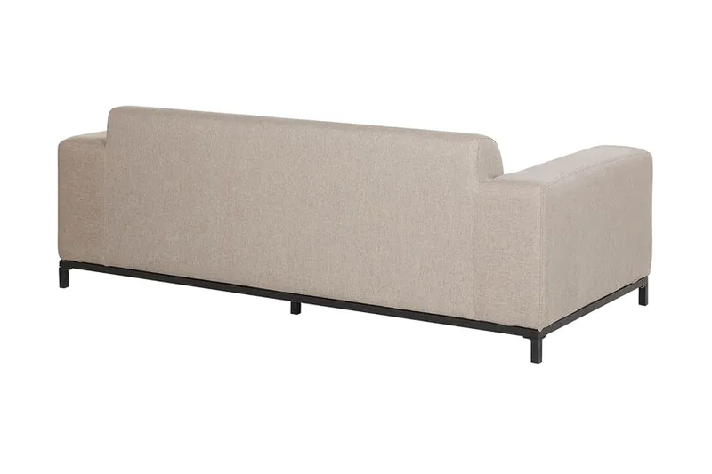 Hughen 3-Pers. Sofa - Beige/Sort - Havemøbler - Loungemøbler - Loungesofaer