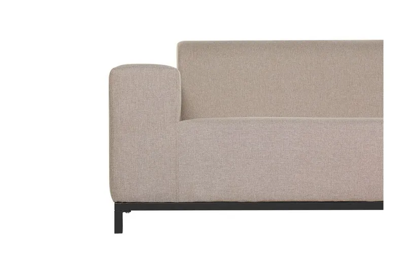 Hughen 3-Pers. Sofa - Beige/Sort - Havemøbler - Loungemøbler - Loungesofaer