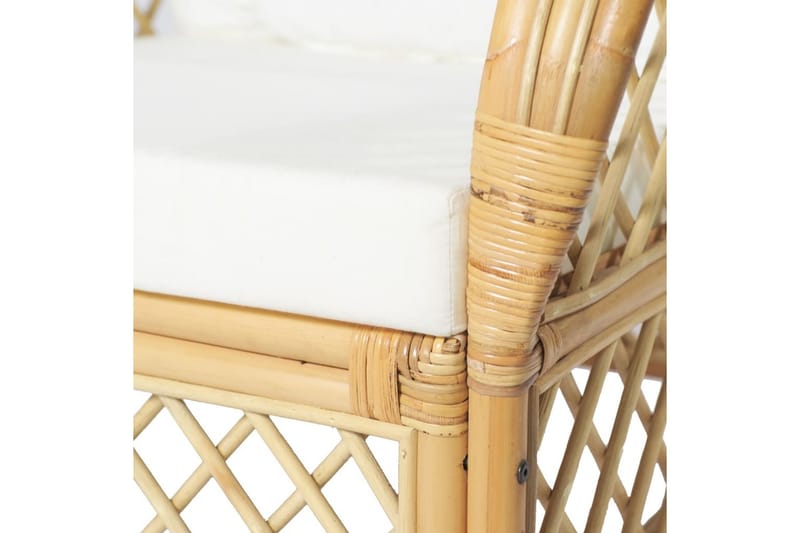 lænestol med hynde naturlig rattan og hør - Brun - Havemøbler - Loungemøbler - Loungesofaer