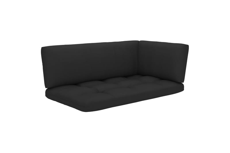 loungesæt af træpaller 4 dele med hynder - Brun - Havemøbler - Loungemøbler - Loungesofaer
