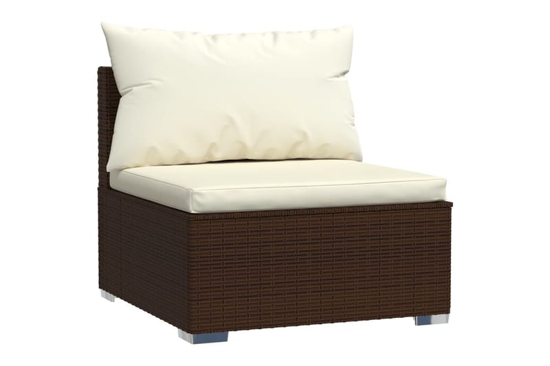 midtersæde til havesofa med hynder polyrattan brun - Brun - Havemøbler - Loungemøbler - Loungesofaer