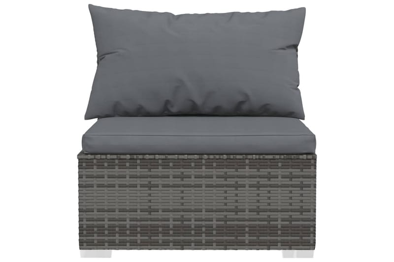 midtersæde til havesofa med hynder polyrattan grå - Grå - Havemøbler - Loungemøbler - Loungesofaer