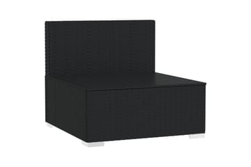 midtersæde til havesofa med hynder polyrattan sort - Sort - Havemøbler - Loungemøbler - Loungesofaer
