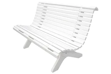 Norvald Havebænk 140 cm - Hvid - Havemøbler - Havesofaer & bænke - Udendørs bænk & havebænk