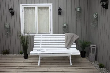 Norvald Havebænk 140 cm - Hvid - Havemøbler - Havesofaer & bænke - Udendørs bænk & havebænk