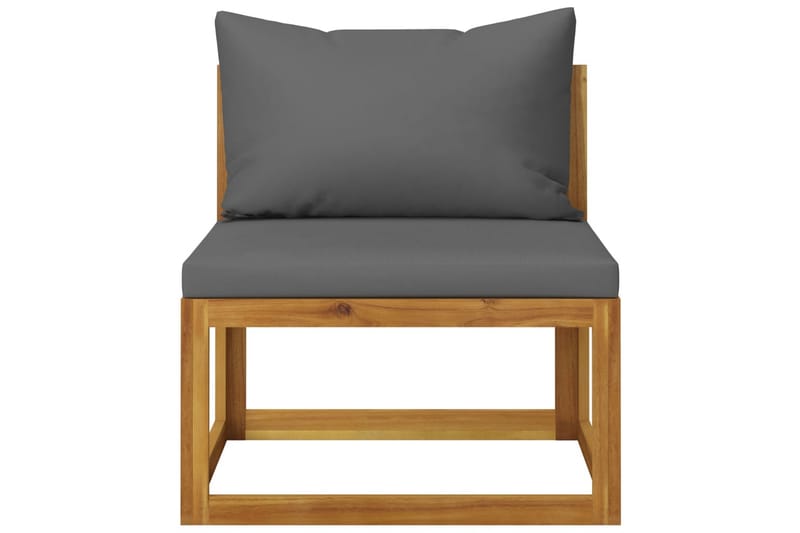 sofasæt til haven 2 dele med hynde massivt akacietræ - Brun - Havemøbler - Loungemøbler - Loungesofaer