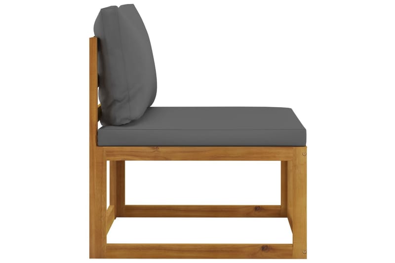 sofasæt til haven 2 dele med hynde massivt akacietræ - Brun - Havemøbler - Loungemøbler - Loungesofaer