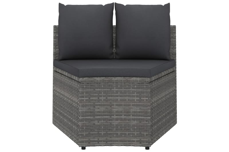 sofasæt til haven 2 dele med hynder polyrattan grå - Grå - Loungesofaer - Havesofaer & bænke