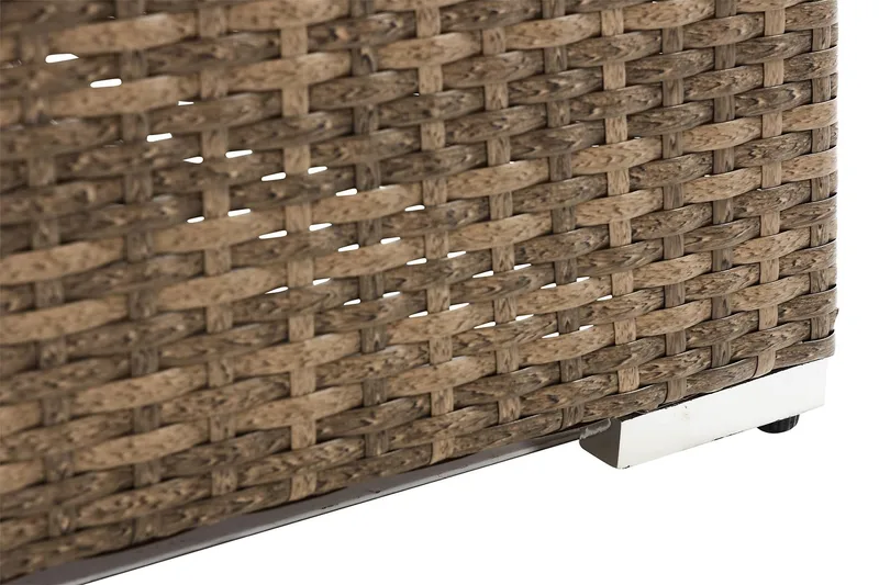 Wisconsin Loungesofa med Armlæn 2-Pers. - Glas/Polyrattan/Sand - Havemøbler - Balkon - Balkonmøbler - Altanbænke