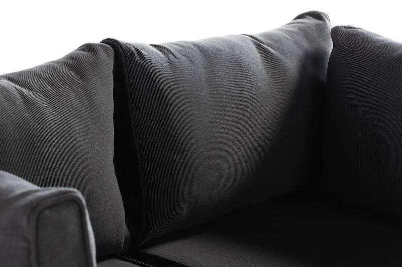 Wisconsin Loungesofa med Armlæn 2-Pers. - Glas/Polyrattan/Sand - Havemøbler - Balkon - Balkonmøbler - Altanbænke