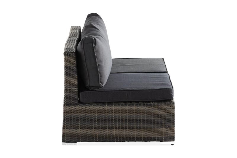 Wisconsin Loungesofa uden Armlæn 2-Pers. - Polyrattan/Grå - Havemøbler - Loungemøbler - Loungesofaer