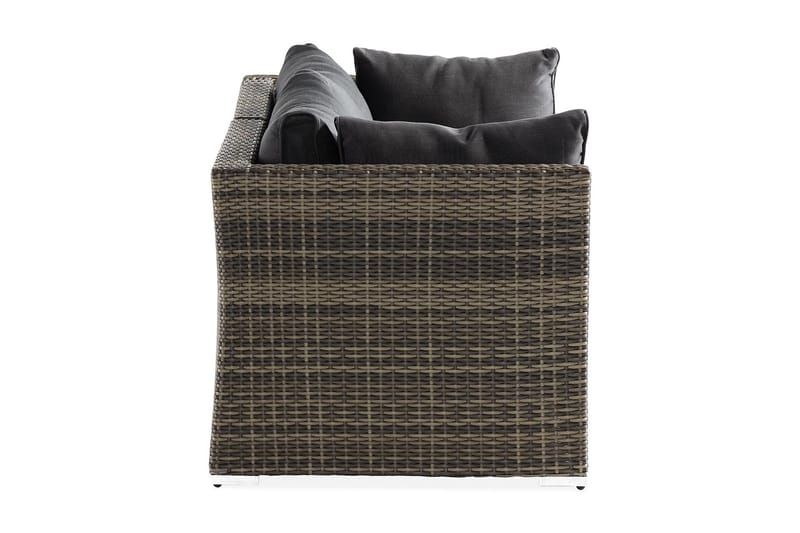 Wisconsin Premium Loungesofa med Armlæn 2-Pers. - Polyrattan/Grå - Havemøbler - Loungemøbler - Loungesofaer