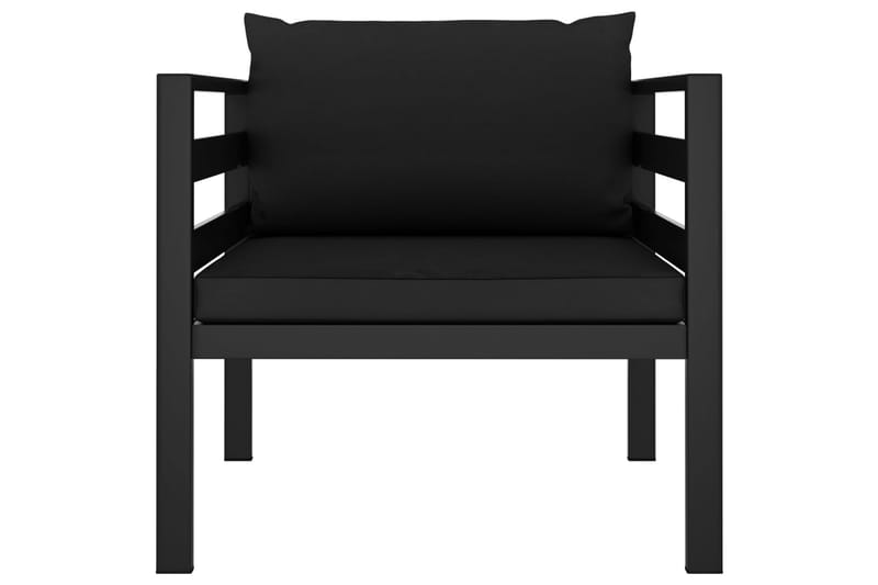 1-Personers Sofa med Hynder Aluminium Antracitgrå - Grå - Havemøbler - Loungemøbler - Loungestol udendørs