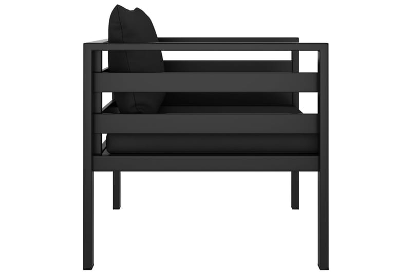 1-Personers Sofa med Hynder Aluminium Antracitgrå - Grå - Havemøbler - Loungemøbler - Loungestol udendørs