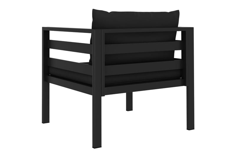 1-Personers Sofa med Hynder Aluminium Antracitgrå - Grå - Havemøbler - Loungemøbler - Loungestol udendørs