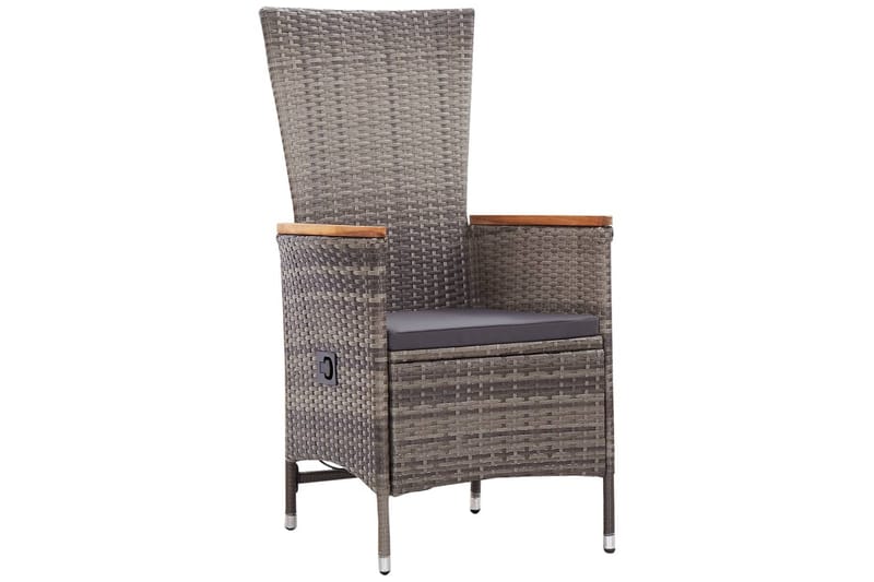 Havestole 2 stk. Med Hynder Polyrattan Grå - Grå - Havemøbler - Loungemøbler - Loungestol udendørs