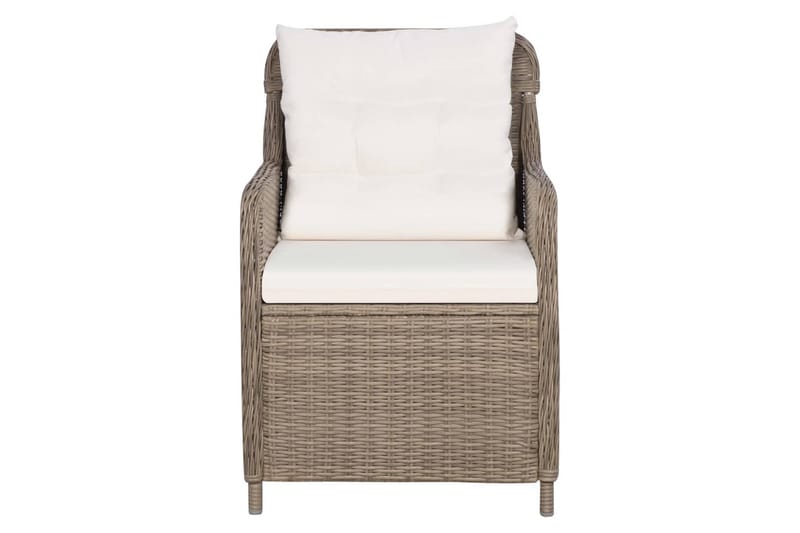 Havestole Med Hynder 2 Stk. Polyrattan Brun - Brun - Havemøbler - Loungemøbler - Loungestol udendørs