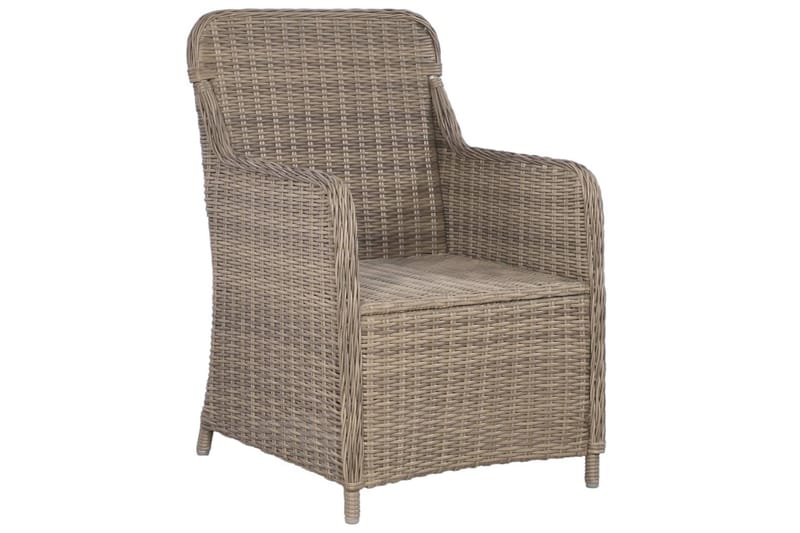 Havestole Med Hynder 2 Stk. Polyrattan Brun - Brun - Havemøbler - Loungemøbler - Loungestol udendørs